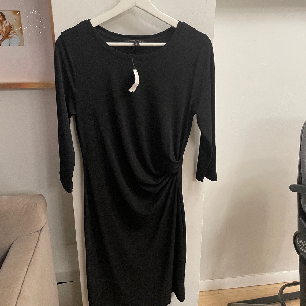 Black A line dress size small runs big